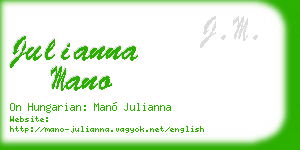 julianna mano business card